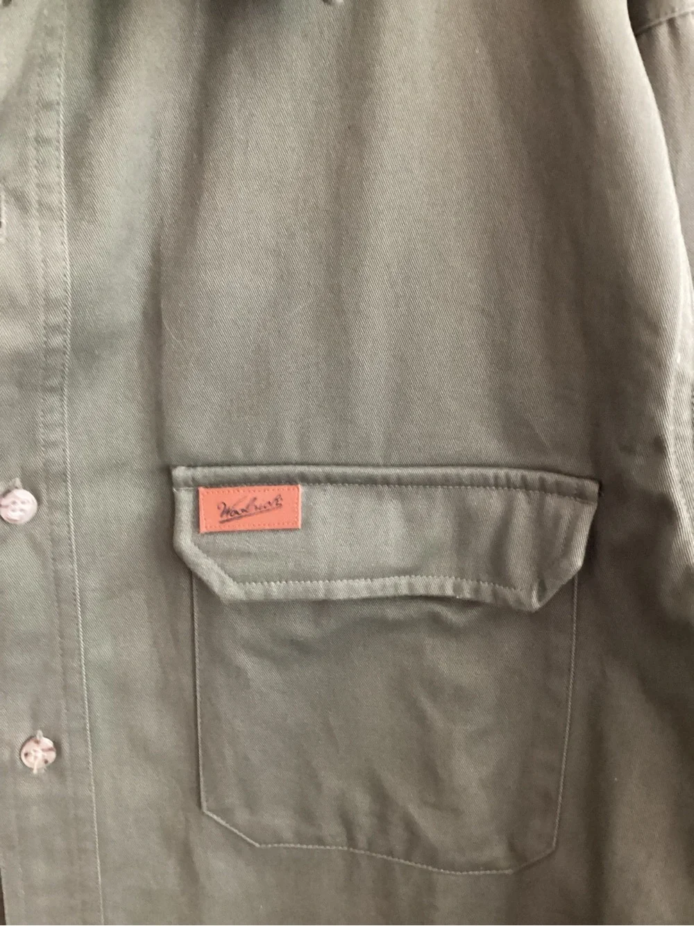 WOOLRICH Vintage Shooting Hunting Shirt Green Tan Men’s Size Large - Picture 4 of 5